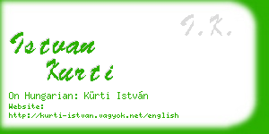 istvan kurti business card