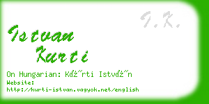 istvan kurti business card